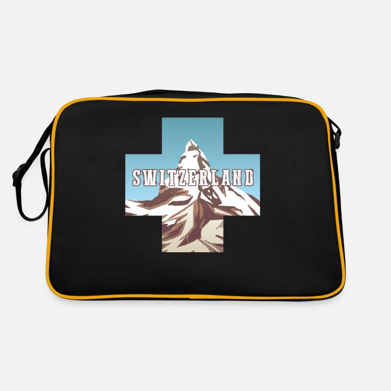 Schweiz-flagge | Schweizer Alpen | Schweiz Retro Tasche