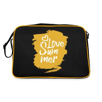 Ich liebe den Sommer - Retro Tasche - Schwarz/Gold - Hinten