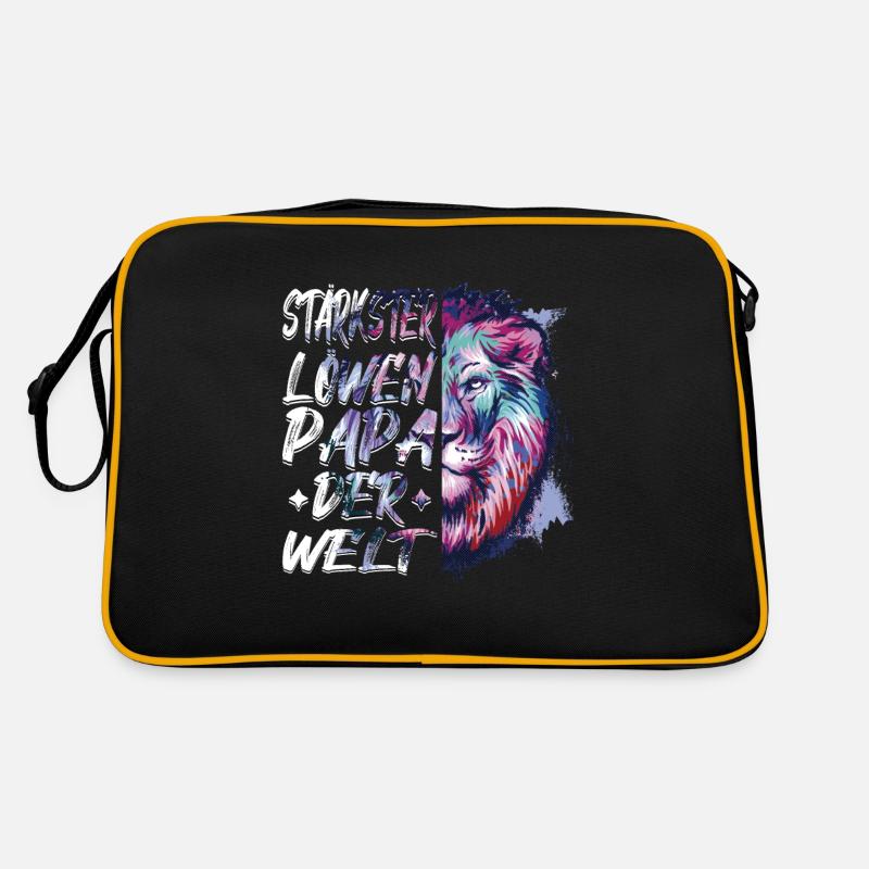 Löwe | Vintage | Geschenk | Bester Papa der Welt Retro Tasche