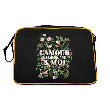L'amour est fait pour toi et moi - Sac Retro - noir/or - Dos