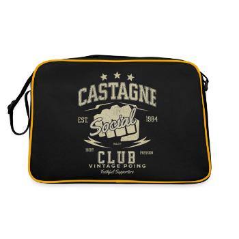 CASTAGNE SOCIAL CLUB !! - Sac Retro - noir/or - Dos