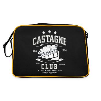CASTAGNE SOCIAL CLUB - Sac Retro - noir/or - Dos