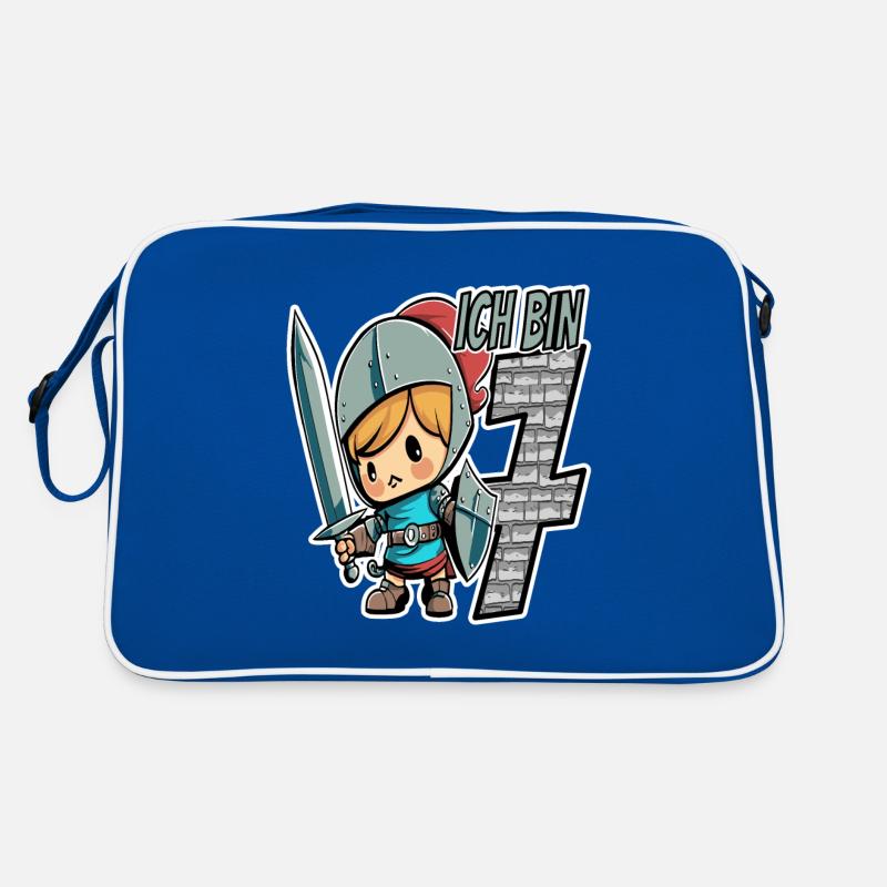 Ich bin 7 - 7. Geburtstag - Ritter Retro Tasche