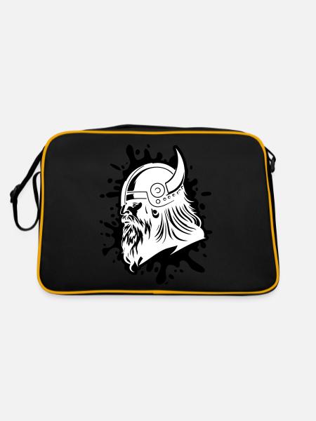 Viking Head Viking Warrior - Retro Bag - black/gold - Back