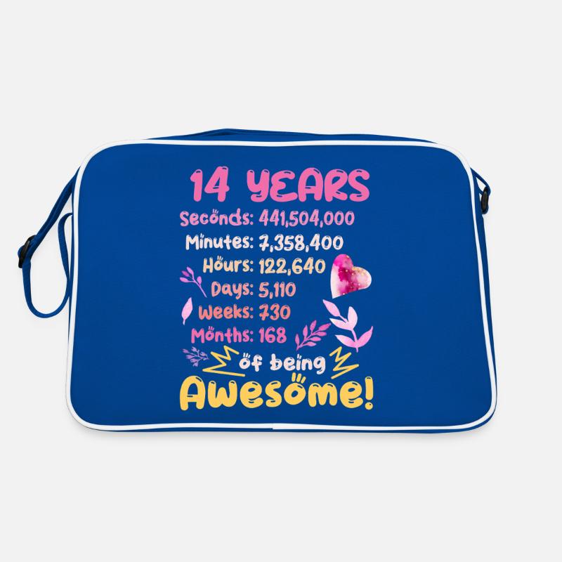 14 years old! Birthday Gift 14th Birthday Retro Bag