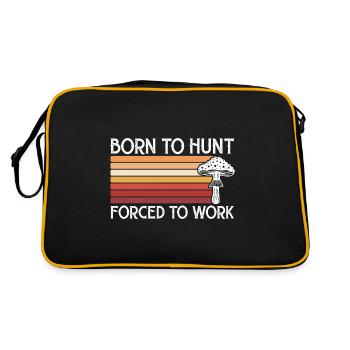 Pilzsammler und Pilz Freunde - Retro Tasche - Schwarz/Gold - Hinten
