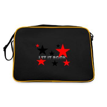 Let it Rock - Retro Tasche - Schwarz/Gold - Hinten