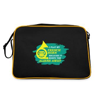 French Horn Hornist - Sac Retro - noir/or - Dos