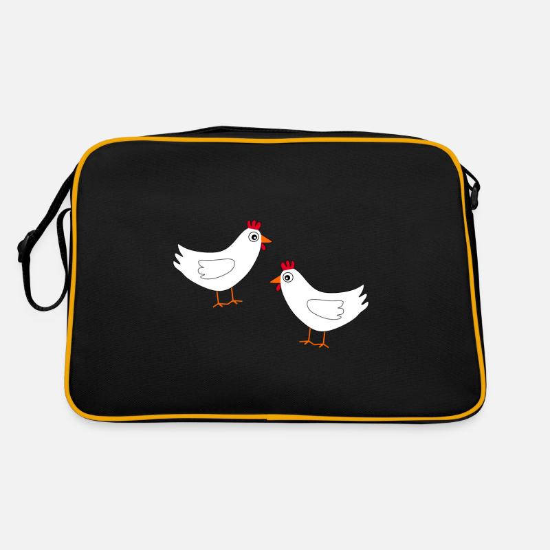 Chicken White White Chickens Hens Easter Retro Bag