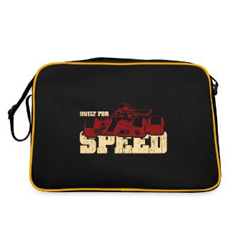 Formel-1-Rennfahrer - Retro Tasche - Schwarz/Gold - Hinten