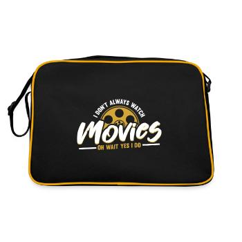 Film - Retro Tasche - Schwarz/Gold - Hinten