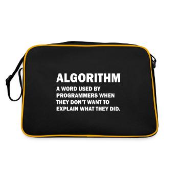 Algorithm Admin Computer Science Nerd Programming - Retro Bag - black/gold - Back