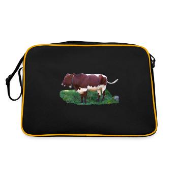 The meat of the Pinzgau cattle is tasty - Retro Bag - black/gold - Back
