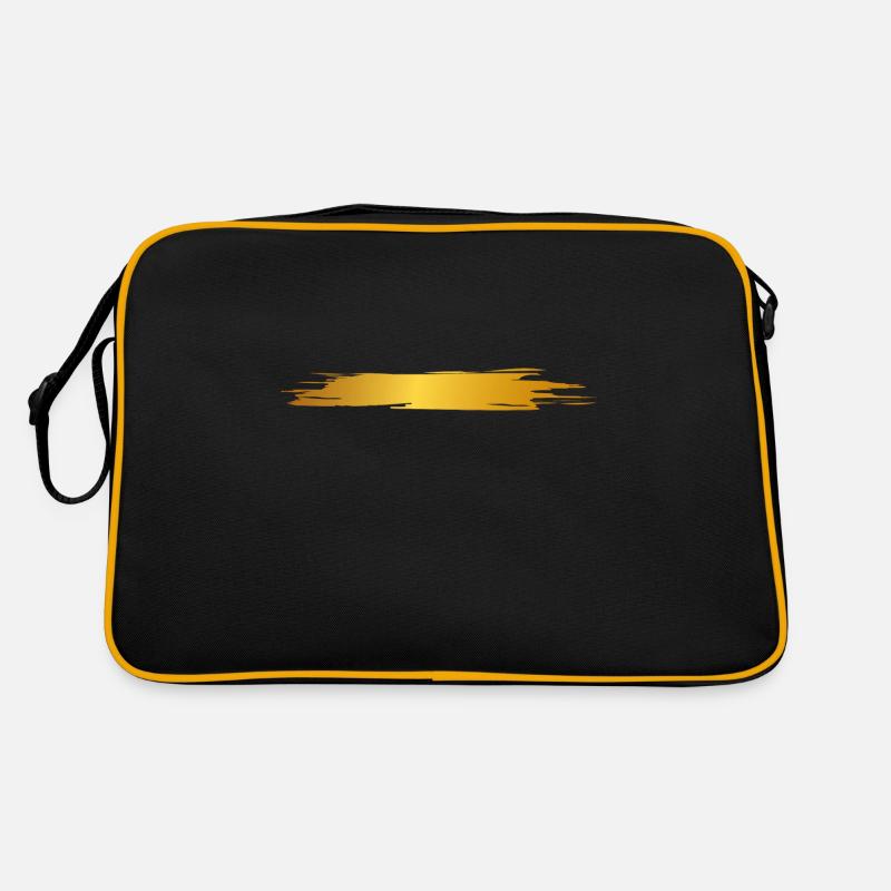 Farbe Klecks Spritzer Maler Geschenk Gold Streifen Retro Tasche