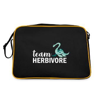Vegan Veganer - Retro Tasche - Schwarz/Gold - Hinten