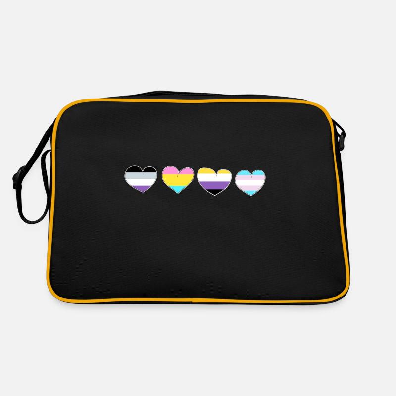 LGBT Pride - Sac Retro - noir/or