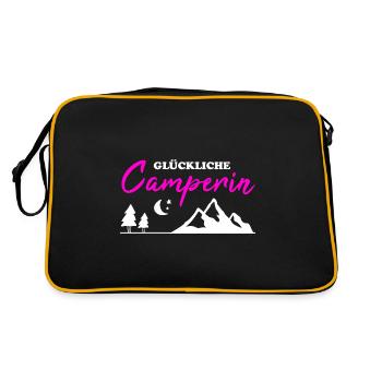 Happy Camper Camping Camping Camper - Retro Bag - black/gold - Back