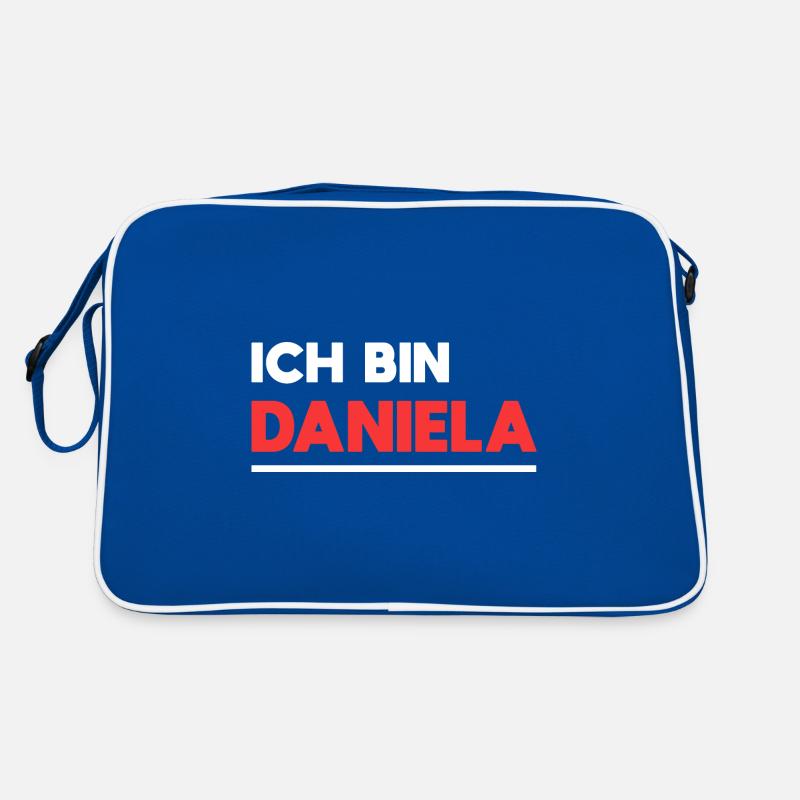 Daniela Name Spruch für stolze Danielas Retro Tasche