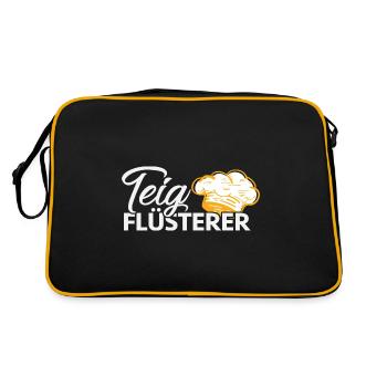 Bäcker Backen Konditor - Retro Tasche - Schwarz/Gold - Hinten