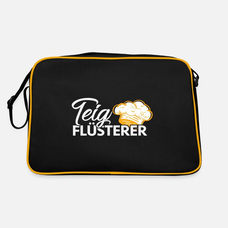 Bäcker Backen Konditor - Retro Tasche - Schwarz/Gold