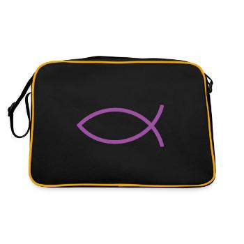 Jésus poisson Ichthys poisson poisson poisson - Sac Retro - noir/or - Dos