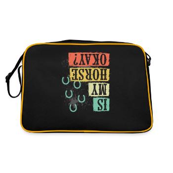 Équitation cadeau équestre · Mon cheval ok? - Sac Retro - noir/or - Dos