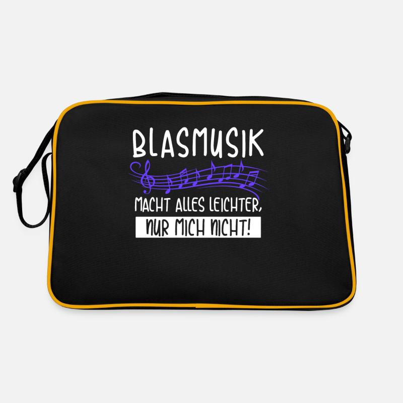 Blasmusik Musiker Musik Geschenk · Leicht - Retro Tasche - Schwarz/Gold