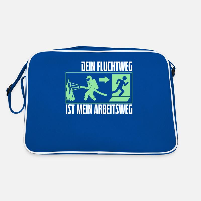 Feuerwehr Brandbekämpfung Geschenk · Arbeitsweg Retro Tasche
