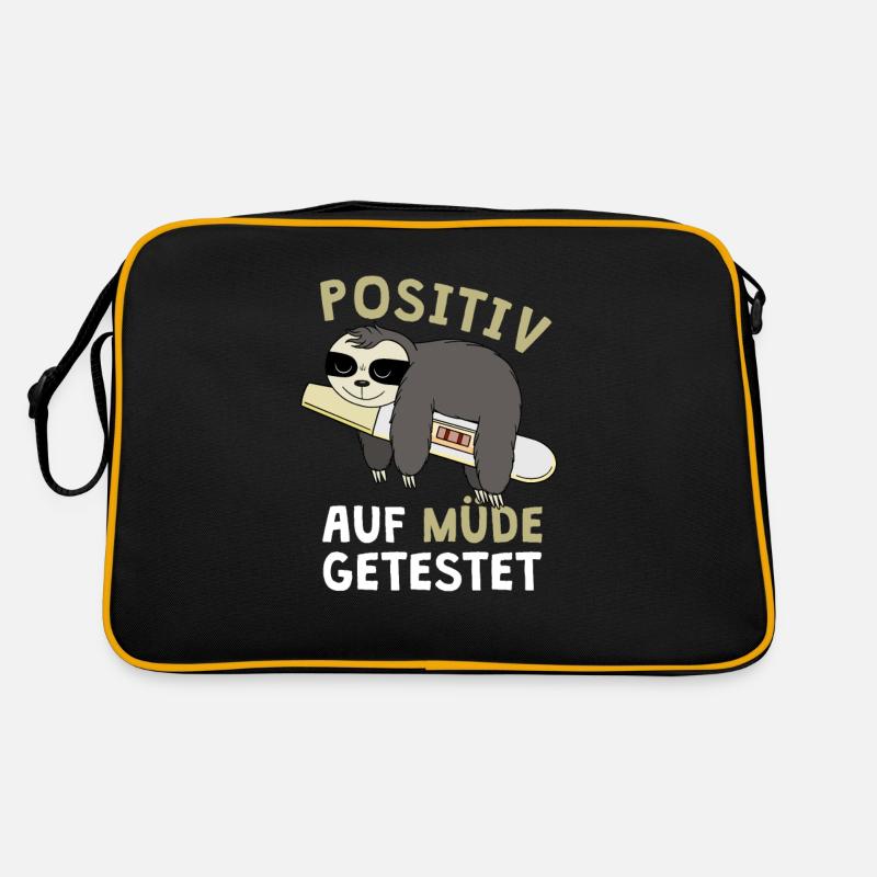Faultier Positiv Auf Müde Getestet Faultier Retro Tasche