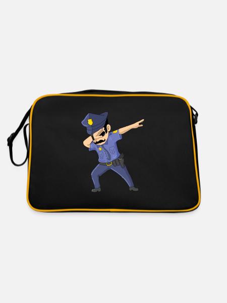 Dabbing Future Policeman Dab Dance Dabbing Cop - Retro Bag - black/gold - Back