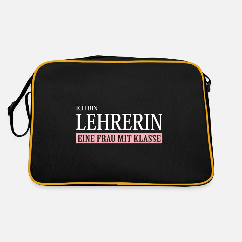 Ich bin Lehrerin eine Frau mit Klasse Retro Tasche