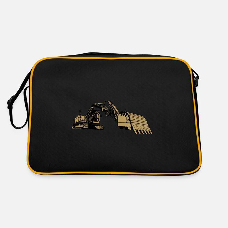 Ladeschaufel Geschenk Baggerfahrer Baggerführer Retro Tasche