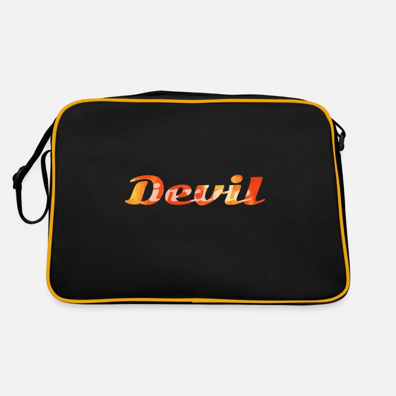 DEVIL INXIDE - Retro Bag - black/gold