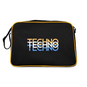 Techno - Sac Retro - noir/or - Dos