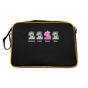 Quart de licorne - Sac Retro - noir/or - Dos
