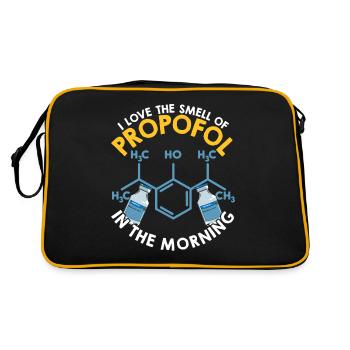 J’adore l’odeur du propofol le matin - Sac Retro - noir/or - Dos