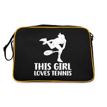 Cette fille aime le tennis - Sac Retro - noir/or - Dos