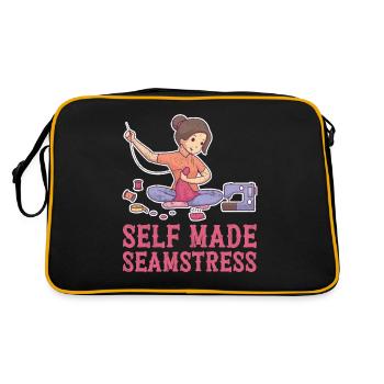 Couturière auto-fabriquée - Sac Retro - noir/or - Dos