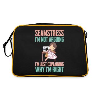 Couturière je ne discute pas - Sac Retro - noir/or - Dos