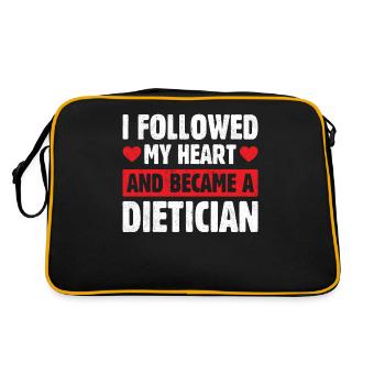 I Followed My Heart And Became Dietician - Retro Bag - black/gold - Back