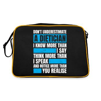 Ne sous-estimez pas un diététicien - Sac Retro - noir/or - Dos