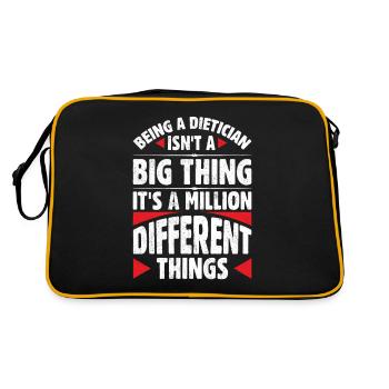 Being A Dietician Is Not A Big Thing - Retro Bag - black/gold - Back