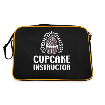 Cupcake Instructor - Retro Tasche - Schwarz/Gold - Hinten
