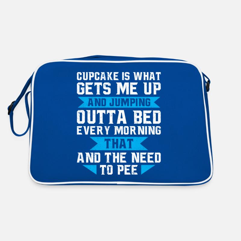 Cupcake is What Gets Me Up And Jumping Retro Bag