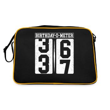 Anniversaire-O-Mètre 37 Joyeux 37ème anniversaire Célébrant - Sac Retro - noir/or - Dos
