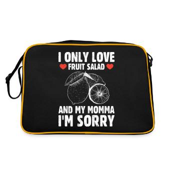 I Only Love Fruit Salad - Retro Tasche - Schwarz/Gold - Hinten