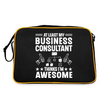 At Least My Business Consultant - Retro Bag - black/gold - Back