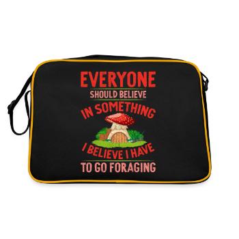 Je dois aller chercher de la nourriture Mycologie Mushies Champignon - Sac Retro - noir/or - Dos