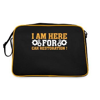I Am Here For Car Restoration - Retro Bag - black/gold - Back
