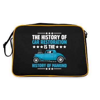 The History Of Car Restoration - Retro Bag - black/gold - Back